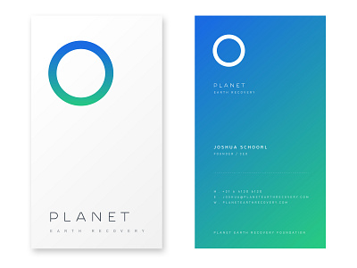 Joshua Schoorl 2021 Portfolio . Planet Earth Recovery branding