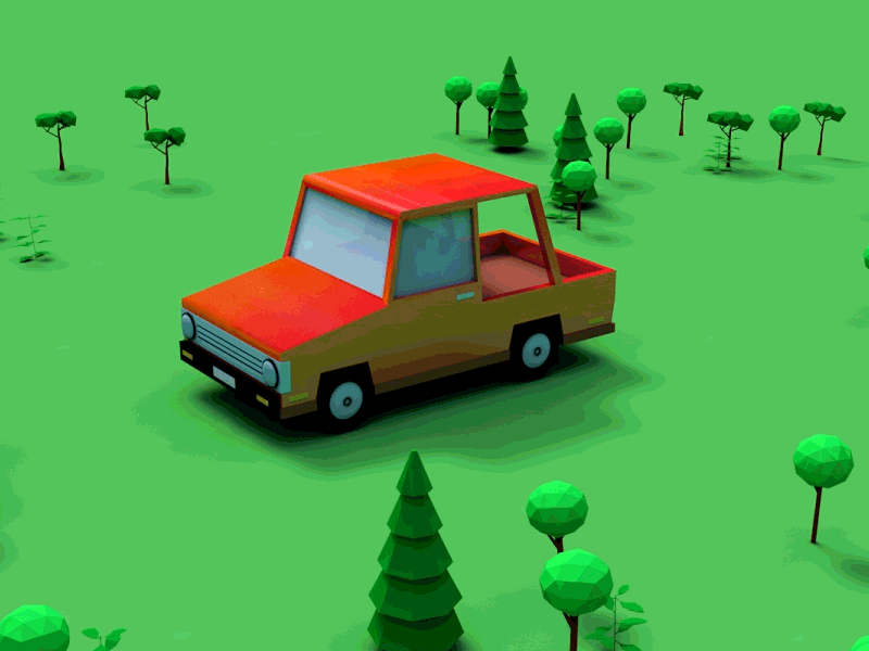 Need a better ride 3d 3d animation 3dcar car cinema4d forest illustration sportscar transformation transport trees