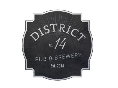 District 14 1920s design logo texture type
