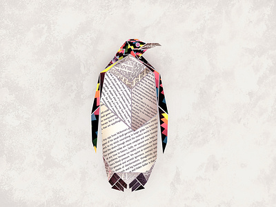 Penguin collage collageart design graphic design illustration illustrator paper penguin vector