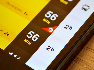 SnelTrein interface design: Details (delay, bus transfer) design interface mobile public transport ui ux
