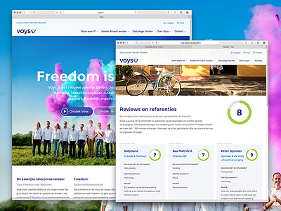 New voys.nl desktop homepage responsive reviews voys webdesign website