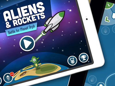 Aliens & Rockets game animation game interaction interface ipad ui ux
