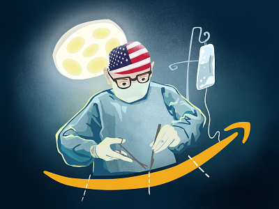 Amazon Anti-Trust Article amazon anti trust illustration surgeon usa usa flag