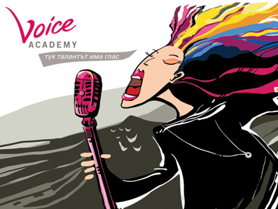 illustration for Voice Academy music scholl illustration music singer woman