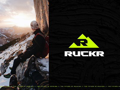 RUCKR Logo Stacked branding dark design logo