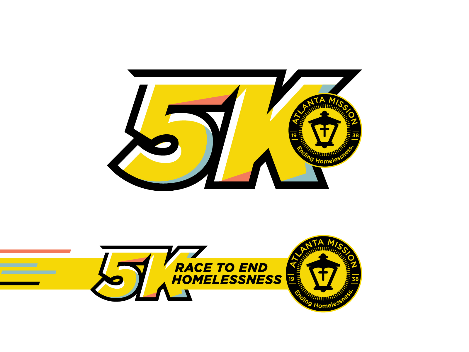 Atlanta Mission 5k Race Logos By Joseph Barbier On Dribbble