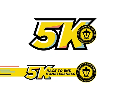 Atlanta Mission 5K Race Logos branding design logo