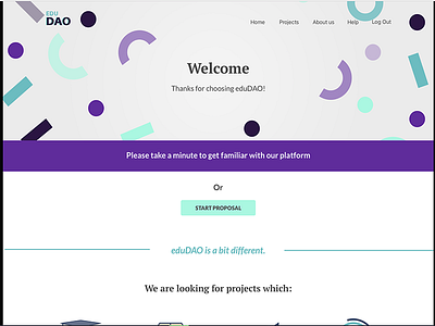 eduDao Crowdfunding Platform Onboarding blockchain prototypes ui user testing ux ux research wireframes