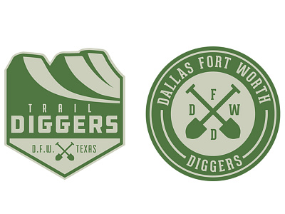 DFW Trail Diggers bmx patch stickers