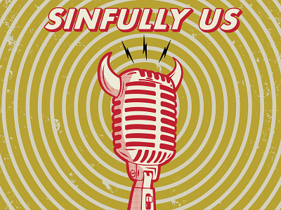 Sinfully Us Podcast design devil devil horns fan art podcast sin