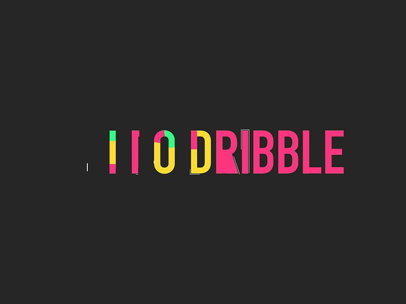 Hello from the other side! animated debuts dribble hello motion graphics shot text typeface