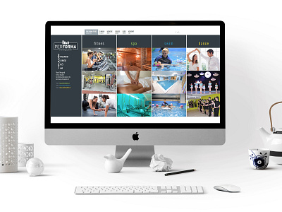 PerForma home page dance fitness homepage landingpage onescreen sports swimming ui uidesign webdesign