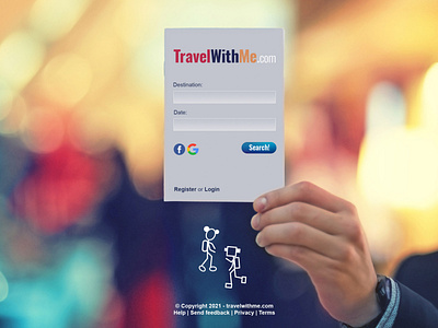 TravelWithMe homepage search travel travel agency travel app traveling ui uiux web web design