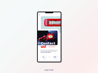 Daily UI #028 - Contact us 028 adobexd contact contactus dailyui dailyui028 dailyuichallenge design phone ui userinterface