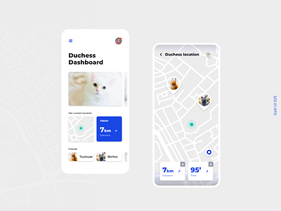 Daily UI #029 - Map 029 adobexd aristocats berlioz cat cats dailyui dailyui029 dailyuichallenge design duchess map maps pet toulouse track tracker ui userinterface