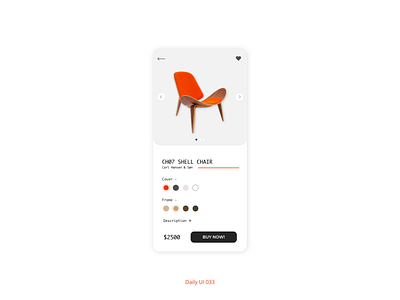 Daily UI #033 - Customize Product 033 adobexd carl hansen ch07 chair custom customize dailyui dailyui033 dailyuichallenge design product shell chair ui userinterface