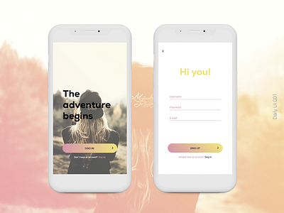 Daily UI #001 001 adobexd dailyui001 dailyuichallenge singup userinterface
