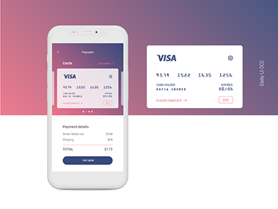 Daily UI #002 - Checkout hint 002 adobexd checkout creditcard dailyui002 dailyuichallenge userinterface