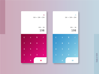 Daily UI #004 004 adobexd calculator dailyui004 dailyuichallenge userinterface