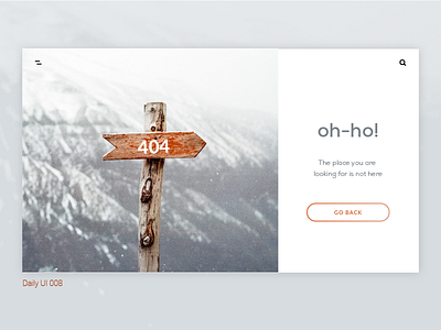 Daily UI #008 - 404 page 008 404page adobexd dailyui008 dailyuichallenge oneway pagenotfound userinterface