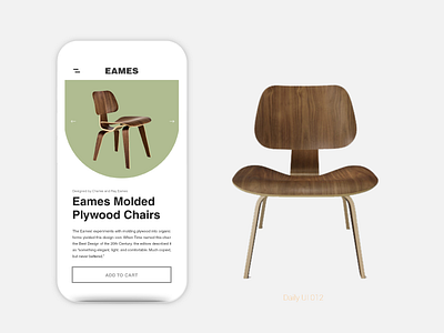 Daily UI #012 - E-commerce (Single Item) 012 adobexd chairs dailyui012 dailyuichallenge design ecommerce ui userinterface