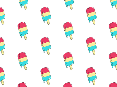 Popsicles Pattern design icecream icon illustration illustrator pattern popsicle