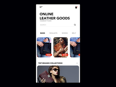 Online Shop animation microinteraction mobile ui ux