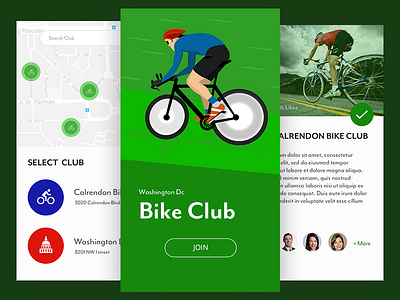 Bike Club App design bike
