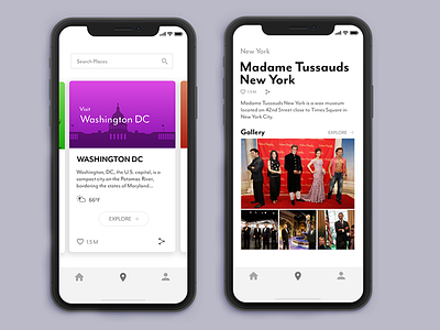 Travel - iPhone X app design travel