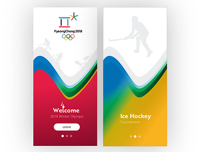 Winter 2018 Olympic Welcome Screen ios