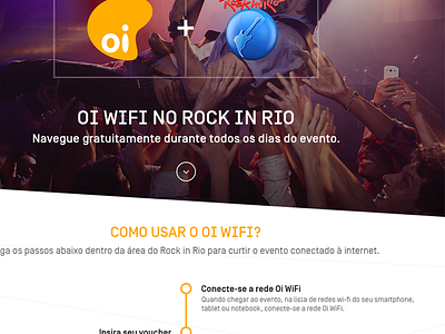 Landing page for Rock in Rio event