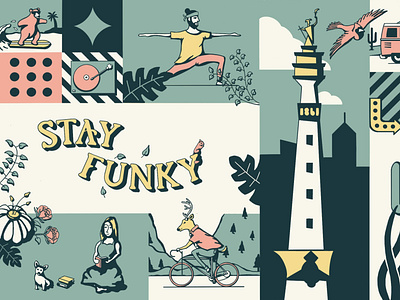 Stay Funky Mural art design funky and fresh illustration mural