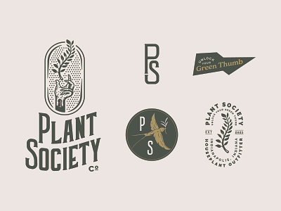 Plant Society branding design logo