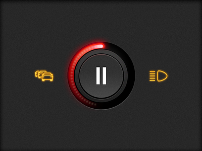 Tracking Interface audi button dark light pause play red ui vehicle