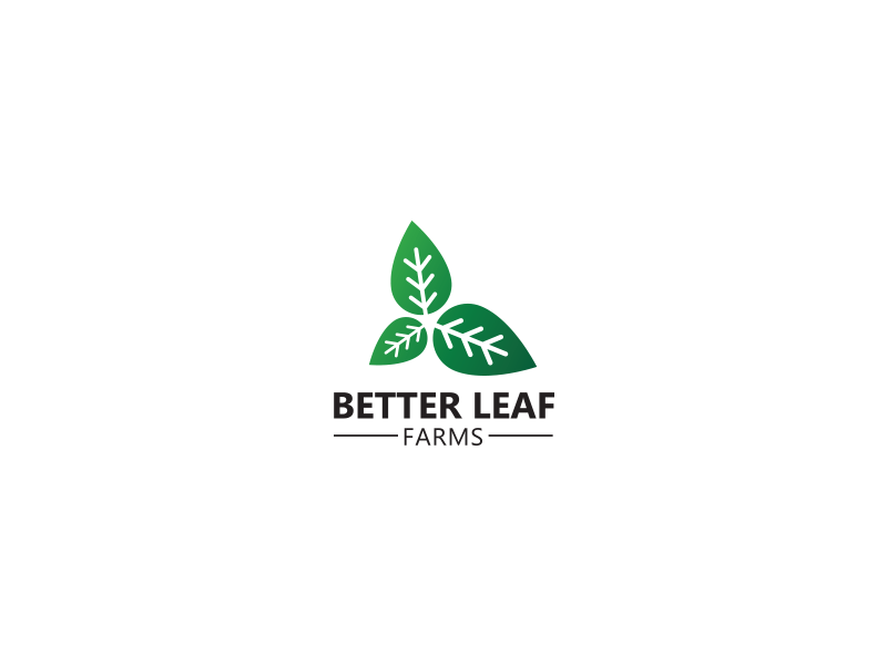Logo for Better leaf farms creativity creation illustration identity brand natural farms design logo
