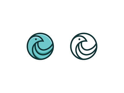 Bird Logo bird circles for sale icon illustrator logo unused