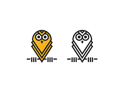 Owl Logo circles icon illustrator logo owl unused