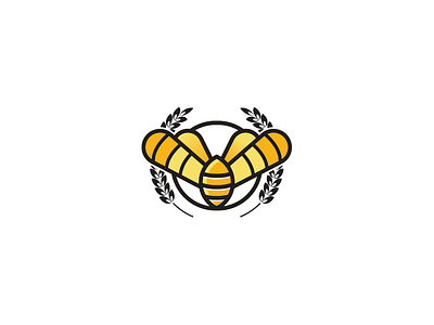 Bee Logo bee circles icon illustrator logo natural unused