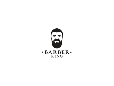 Barber King Logo barber barberking icon illustrator king logo negative space serif vintage