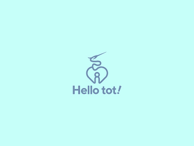 Hello Tot! - Baby Apparel Brand apparel apparel design apparel logo babies baby baby app branding branding design branding designer daily logo daily logo challenge flat logo a day logo design logo icon logo illustration logotipo logotype logotypedesign stork