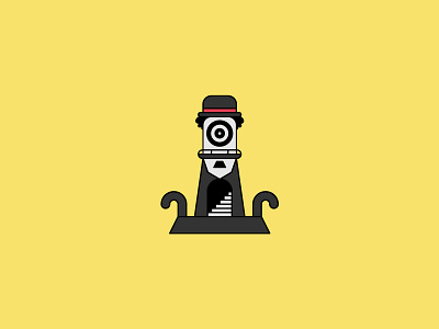 Lighthouse: Charles Chaplin brand identity branding concept dailydesign dailylogochallenge design flat flat design flat design flat illustration illustration lighthouse lighthouse logo