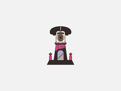 Lighthouse: Frida Kahlo branding branding design character character design concept dailydesignchallenge dailylogochallenge design flat flat design flat illustration frida kahlo icon illustration lighthouse lighthouse logo