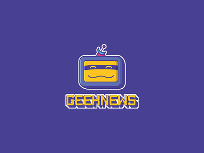 Geek News Logo branding branding design daily logo challenge flat design flat illustrations geek geek art geek news geeks illustration illustration design logo logo a day logo design logotipo logotype news television tv news tv show