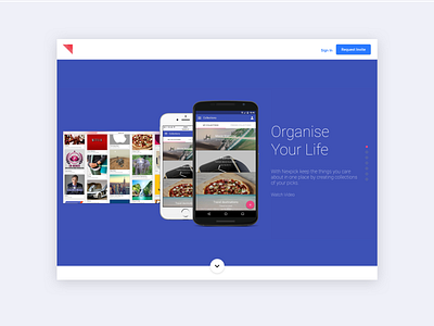 Nexpick Homepage branding material design responsive ui web design