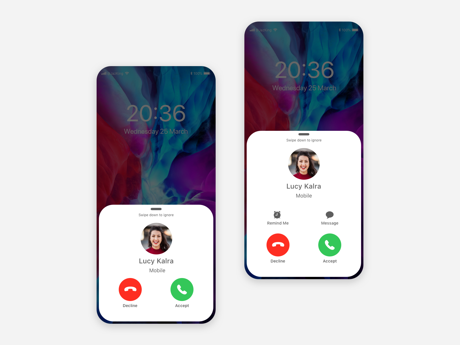 iOS 14 Call by Jaz King on Dribbble