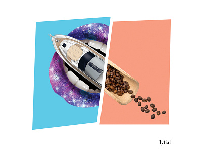 Stardust & Coffee boat coffee lips stardust