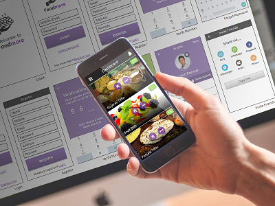 Tiffin/Food service app design ui design uiux web design