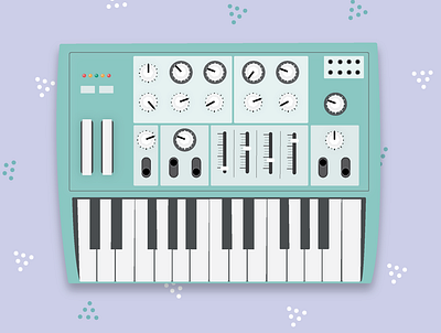Synth Illustration design electronic illustration instrument keyboard music piano synth