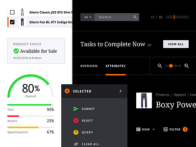 Inventory Management Vignette dark ui data design ecommerce exploration inventory light ui ui ui design ux design vignette visual design